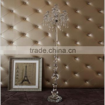 New gold tall crystal candelabra for wedding decoration