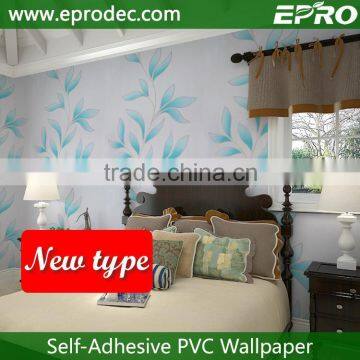 Washable high quality adhesive vinyl wall covering with low price