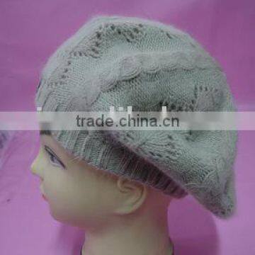 rabbit hair fur beret