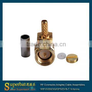 gsm antenna with right angle sma connector Crimp Plug right angle connector for LMR100