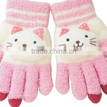 Pink Cat Winter Touch Screen Gloves iPhone iPad Phone Magic