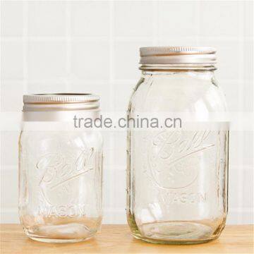 High quality 16oz 32oz Regular Mouth Ball Mason Jar Cheap Price