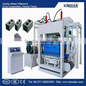 Sinoder Brand QT Concrete Hollow Brick Making Machine, Paver Block Machine, Cement Block Making Machine