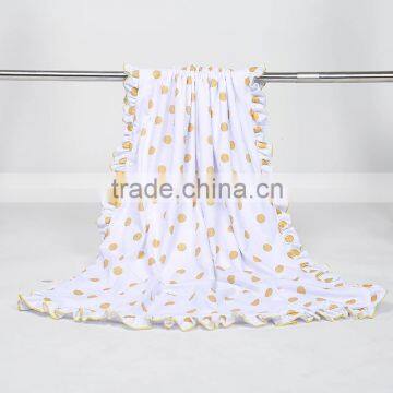 Gold Dot Blankets 2015 Hot Selling Polka Baby Blanket photo-2