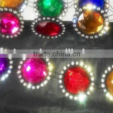 2017 new fashion garment accessory rhinestone and acrylic chain for sew on