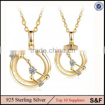 Big Dipper Couple Necklace Set 24KGP Gold Jewelry Gold Silver Jewelry