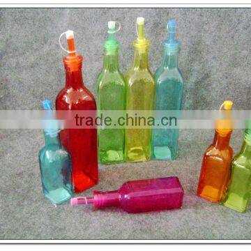 glass bottles with dropper cap for oil or vinegar