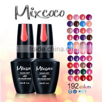 2016 Mixcoco soak off Gel nail polish, UV gel polish,LED gel polish/hot sale factroy supplier gel polish/fashion makeup products