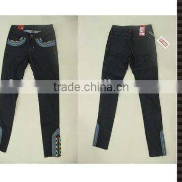 denim jeans women with unique embroidered