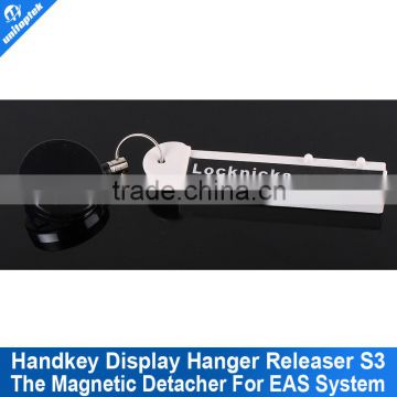 Color White Handkey EAS Display Hook Hanger Releaser Magnetic Security Lockpicks Mini Detacher TR48