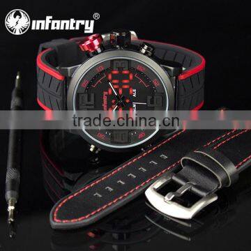 Infantry Fashion Leather Strap Military Led Display Watch photo-5