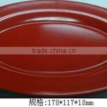 Melamine high quality two color oval restaurant plates