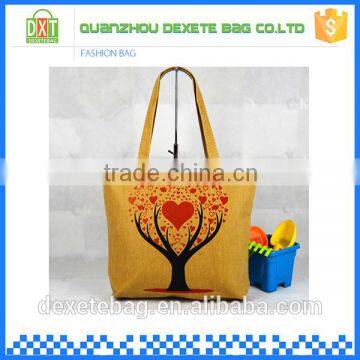 Wholesale custom trendy ladies yellow shopping canvas folding chair bag