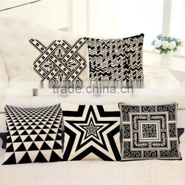 European Modern Home Decor Pillow Cases Black and White Strip Print Cushion Cover