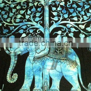 Beautiful Elephant print Indian Mandala Tapestry Cotton Bed Sheet Best Wholesale Price