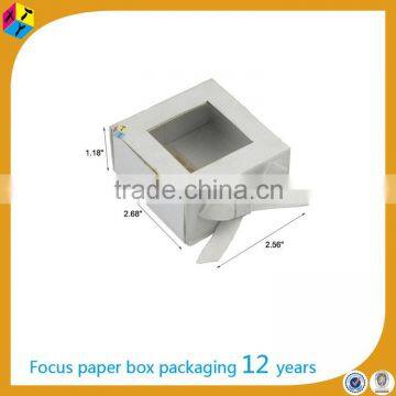 Small White Cardboard Clear Top Gift Boxes photo-2