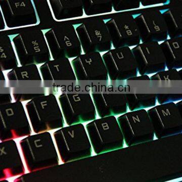 Fashional Rainbow Backlit Wired Keyboard and Mouse Combo Set for Laptop Desktop photo-2