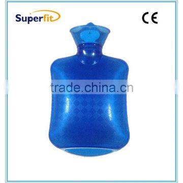 Plastic hot water bottle 750ml ,blue color