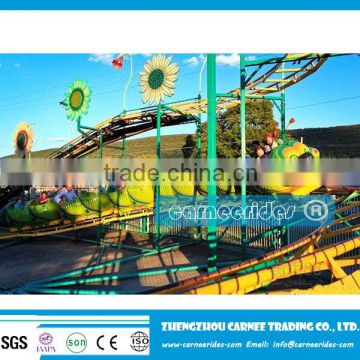 Amusement park kiddie electric track train , Caterpillar roller coaster Caterpillar train for sale