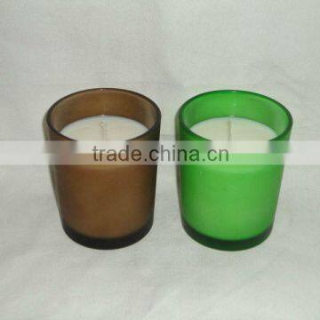 wedding decoration scented soy candle in colorful glass