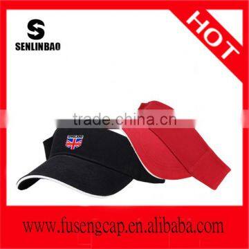 Newly design fashion flag logo wholesale sun visor hat and cap