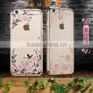 Luxury Design Newest Cellphone Acessories TPU Electroplate Flower Pattern Phone Case for IPhone 5 /6s/6plus photo-5