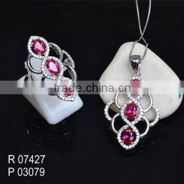 Fashion Jewelry Set Jewelry Silver Earrings And Necklace For Display Set