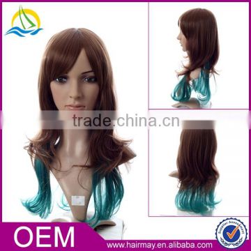 Factory price cheap full lace wig synthetic long wig display mannequin head wig