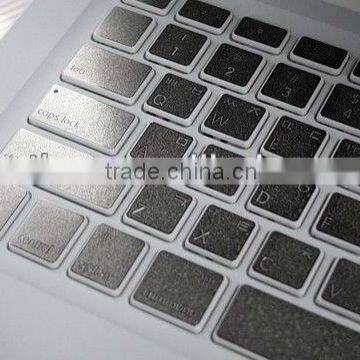 3D keyboard shape silvery metal stickers