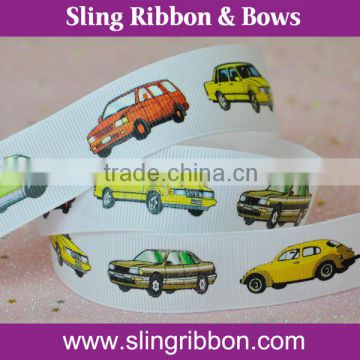 1 Inch Cool Heat Transfer Grosgrain Printed Car Ribbon