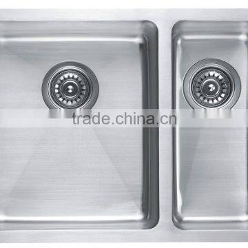 Hot Sale Stainless Steel 304 Two Bowls Hand Made Kitchen Sink GR-2317DR