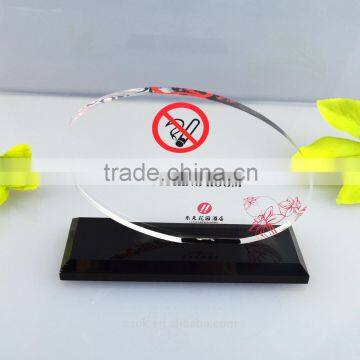 High transparent acrylic tabletop Oblateness sign display wholesale