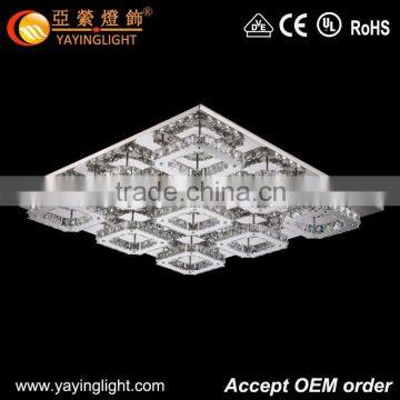 led source crystal ceiling lamp,Crystal led light ceiling with glass celing