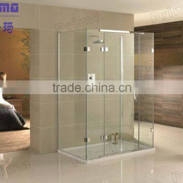 Saving Space Tempered Glass Clear Sheet Design For Glass Shower Enclosure/Clear Sheet Glass Prices