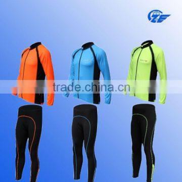 2015 China Comfort Long Sleeve Fluorescent Cycling Wear for Spring and Autumn Wholesale