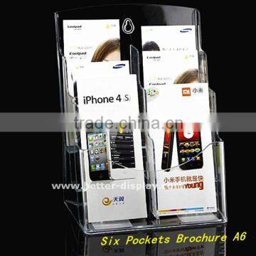 wholesale acrylic brochure holder with business card display