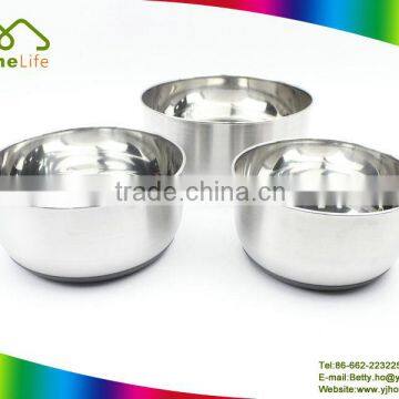 Kitchenware 3 Pcs Stainless Steel Bowl Set With Silicone Botton Mixing Bowl photo-2