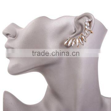 Crystal artificial jewellery leaf ladies earring designs