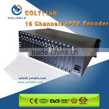 16 channels iptv streaming encoder, http,udp,rtmp,rtsp encoder,hd mi encoder h.264 COL7116H