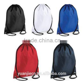 PLAIN PACK OF 5 COLOR WATERPROOF BAG DRAWSTRING BACKPACK GYM PE SWIM SCHOOL DANCE P.E