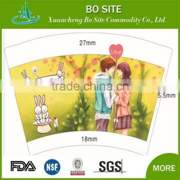 Paper cup raw material and food packaging paper