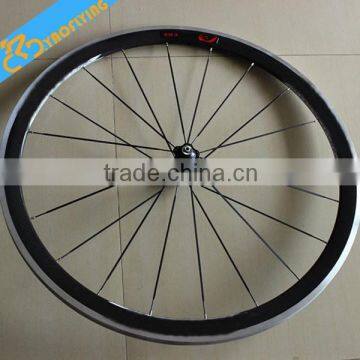 700C chinese high profile carbon wheels,super light bike carbon wheels Novatec hub 20H/24H UD glossy.