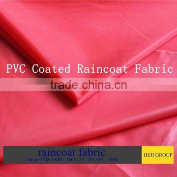 PVC coated raincoat fabric/polyester fabric with waterproof