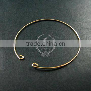 65mm diameter 1mm thick 14K light gold plated simple wiring bracelet DIY bangle supplies 1900052