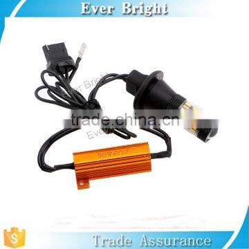 T20 4014 60smd LED Dual Color White/Amber Switchback Turn Signal Light Canbus Error Free Decoder Load Resistor W21W photo-3