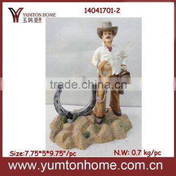 Resin cowboy statue cowboy figurine for home decor