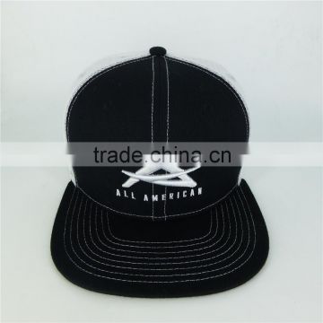 high quality factory price wholesalle short bill foam plain trucker cap mesh hat