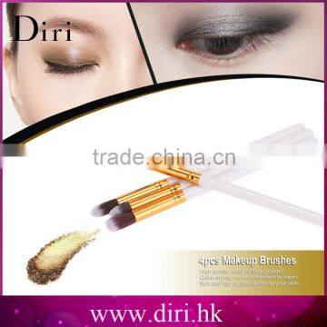 Cosmetic brushes private label black gold color make up eyeshadow eyebrow brush 4pcs