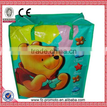 cute green non woven bag promotional using