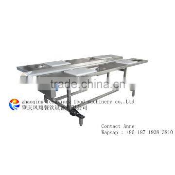 Powerful 4 Station Conveyor Machine with PP Mesh Inspection Talbe with Station Place